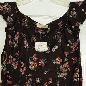 Pins and Needles Ditsy Floral Rufflle Trim Mini Dress Urban Outfitters UO NWT S